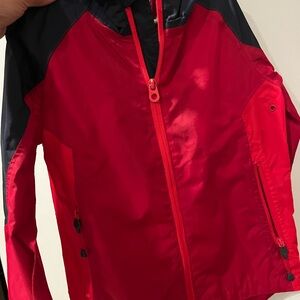 Joules Kids Raincoat in Red and Black